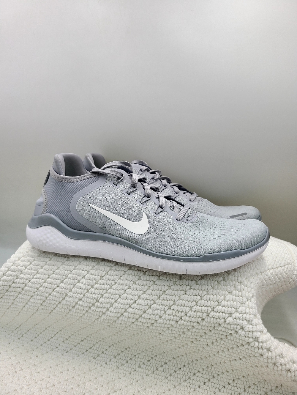 Nike Lightweight Grey Running Shoes with White Swoosh